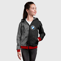 Толстовка на молнии детская Bmw performance Темный, цвет: 3D-красный — фото 2