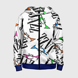 Толстовка на молнии детская Just jazz in color, цвет: 3D-синий