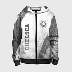 Толстовка на молнии детская Chelsea - white gradient вертикально, цвет: 3D-черный