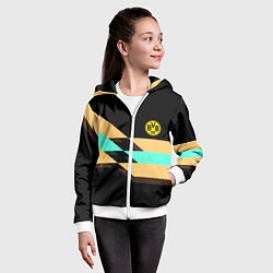 Толстовка на молнии детская Borussia sport line, цвет: 3D-белый — фото 2