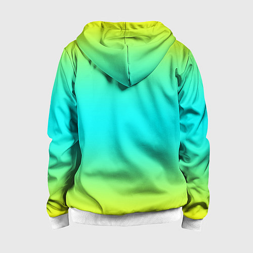 Детская толстовка на молнии Кислотный градиент абстракция / 3D-Белый – фото 2
