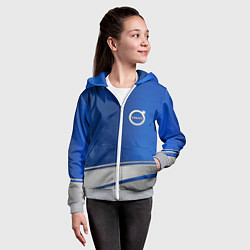 Толстовка на молнии детская Volvo automobile metal, цвет: 3D-меланж — фото 2