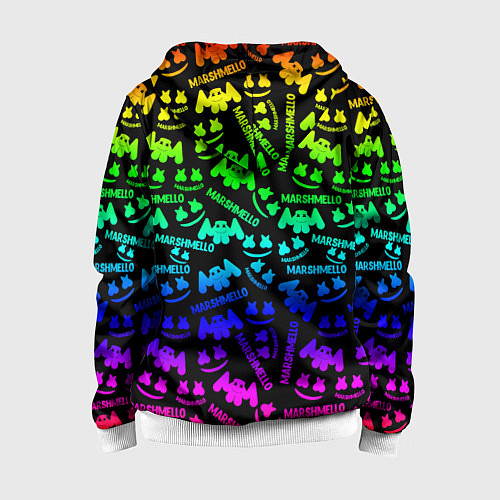 Детская толстовка на молнии Marshmello neon steel pattern / 3D-Белый – фото 2