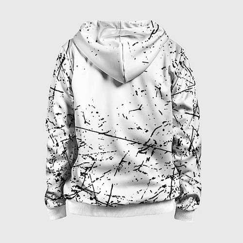 Детская толстовка на молнии Символика славянская текстура / 3D-Белый – фото 2