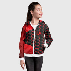 Толстовка на молнии детская BMW abstract auto, цвет: 3D-белый — фото 2