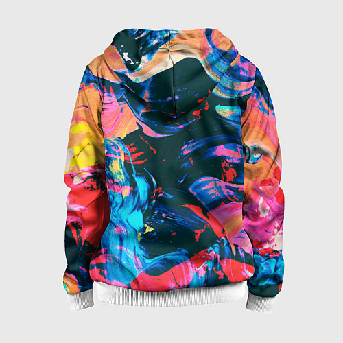 Детская толстовка на молнии Colors / 3D-Белый – фото 2