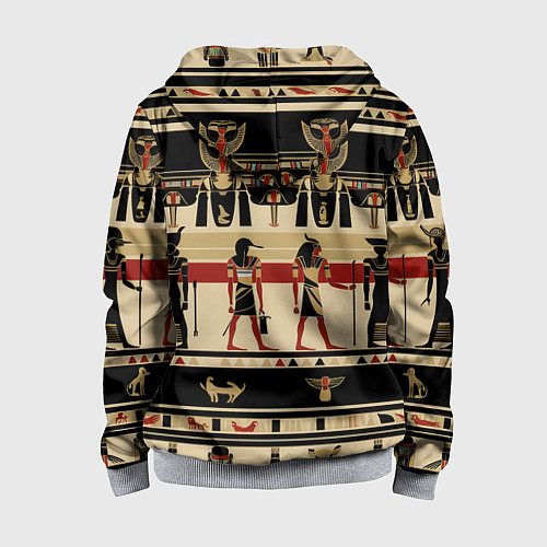 Детская толстовка на молнии Египет этника / 3D-Меланж – фото 2