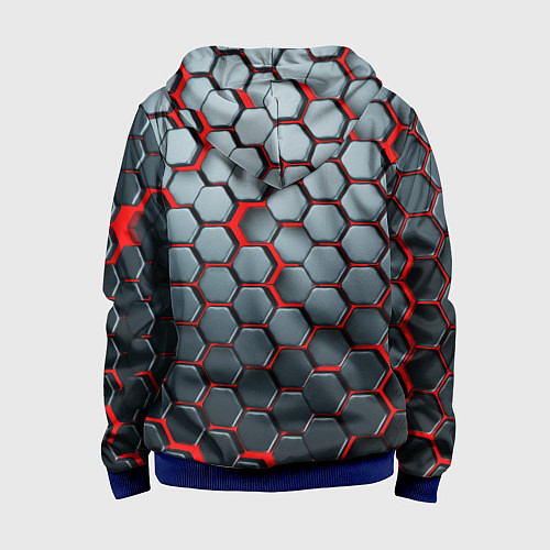 Детская толстовка на молнии Mercedes броня / 3D-Синий – фото 2