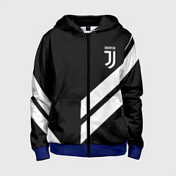 Детская толстовка на молнии Juventus line white