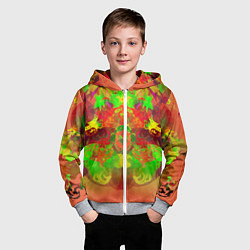Толстовка на молнии детская Кислотные абстрактные краски, цвет: 3D-меланж — фото 2