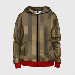 Толстовка на молнии детская Wood - Minecraft, цвет: 3D-красный