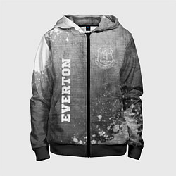 Толстовка на молнии детская Everton - grey gradient вертикально, цвет: 3D-черный