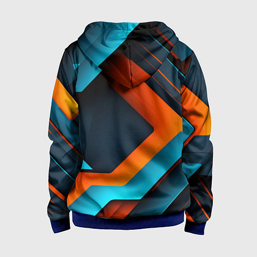 Детская толстовка на молнии Dota 2 абстракция из линий / 3D-Синий – фото 2
