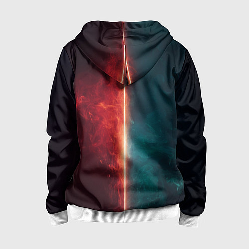 Детская толстовка на молнии Доктор Дум - Железный Человек / 3D-Белый – фото 2