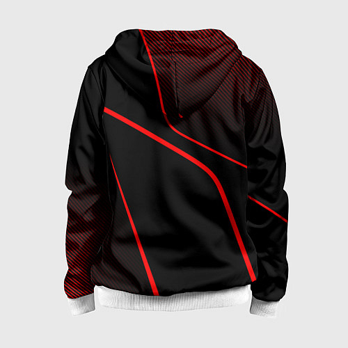 Детская толстовка на молнии Lixiang - red line / 3D-Белый – фото 2