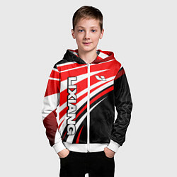 Толстовка на молнии детская Lixiang- red sport uniform, цвет: 3D-белый — фото 2