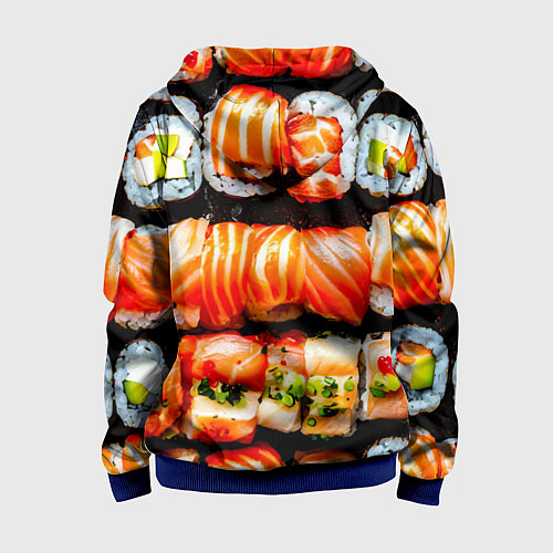 Детская толстовка на молнии Сет роллов / 3D-Синий – фото 2