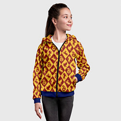 Толстовка на молнии детская Гарри Поттер факультеты, цвет: 3D-синий — фото 2