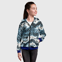 Толстовка на молнии детская Змеиный тренд, цвет: 3D-синий — фото 2