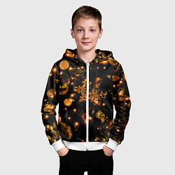 Толстовка на молнии детская Новогоднее украшение, цвет: 3D-белый — фото 2