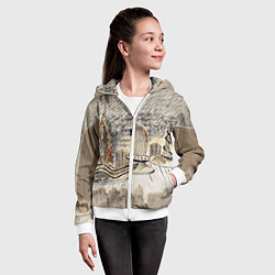 Толстовка на молнии детская Город 2100, цвет: 3D-белый — фото 2