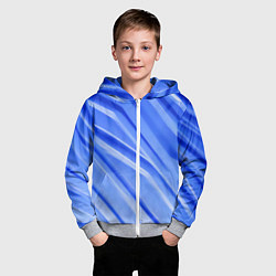 Толстовка на молнии детская Синий пластик, цвет: 3D-меланж — фото 2