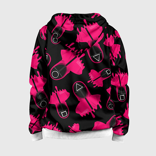 Детская толстовка на молнии Стражи из игры в кальмара / 3D-Белый – фото 2