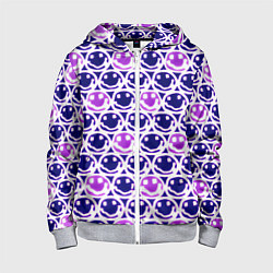 Толстовка на молнии детская Nirvana neon smile, цвет: 3D-меланж