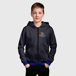 Толстовка на молнии детская One love forever, цвет: 3D-синий — фото 2