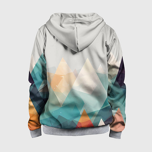 Детская толстовка на молнии Разноцветный горный хребет / 3D-Меланж – фото 2