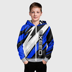 Толстовка на молнии детская Exeed - blue sport, цвет: 3D-меланж — фото 2
