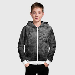 Толстовка на молнии детская Абстракция - grunge break, цвет: 3D-белый — фото 2