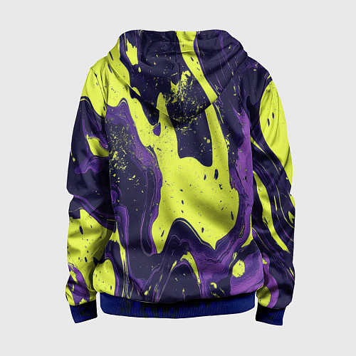 Детская толстовка на молнии Камуфляжный пятна / 3D-Синий – фото 2