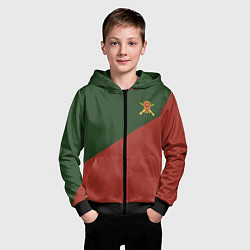 Толстовка на молнии детская Мотострелковые войска: герб со щитом, цвет: 3D-черный — фото 2