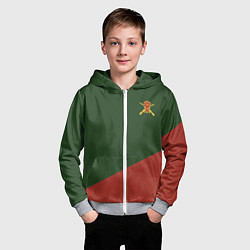 Толстовка на молнии детская Мотострелковые войска: герб со щитом, цвет: 3D-меланж — фото 2