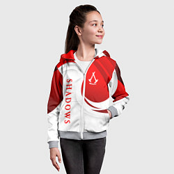 Толстовка на молнии детская Assassins creed - shadows, цвет: 3D-меланж — фото 2