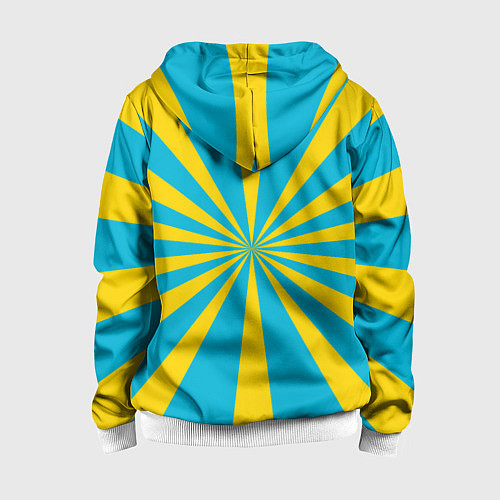 Детская толстовка на молнии Воздушно-космические силы / 3D-Белый – фото 2