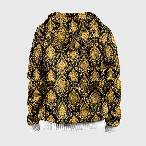 Детская толстовка на молнии Тайский золотой орнамент / 3D-Белый – фото 2