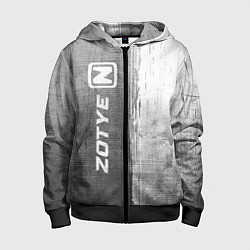 Детская толстовка на молнии Zotye - grey gradient по-вертикали