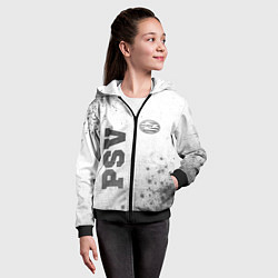 Толстовка на молнии детская PSV - white gradient вертикально, цвет: 3D-черный — фото 2