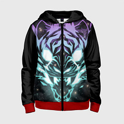 Детская толстовка на молнии Неоновый зверь