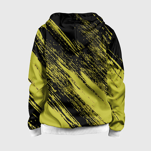 Детская толстовка на молнии The color is black and yellow / 3D-Белый – фото 2
