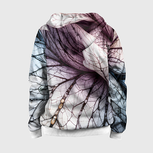 Детская толстовка на молнии Раскрытый цветок / 3D-Белый – фото 2