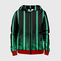 Детская толстовка на молнии Neon turquoise