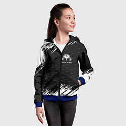 Толстовка на молнии детская Король и шут краски броня, цвет: 3D-синий — фото 2