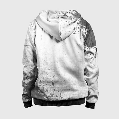 Детская толстовка на молнии Manchester City - white gradient вертикально / 3D-Черный – фото 2