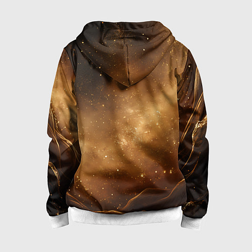 Детская толстовка на молнии Песочный фон со звездами / 3D-Белый – фото 2