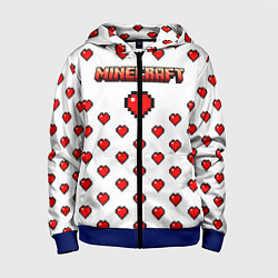 Детская толстовка на молнии Minecraft любовь