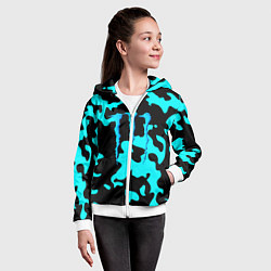 Толстовка на молнии детская Monster energy камуфляж голубой, цвет: 3D-белый — фото 2