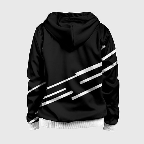 Детская толстовка на молнии BMW geometry line / 3D-Белый – фото 2